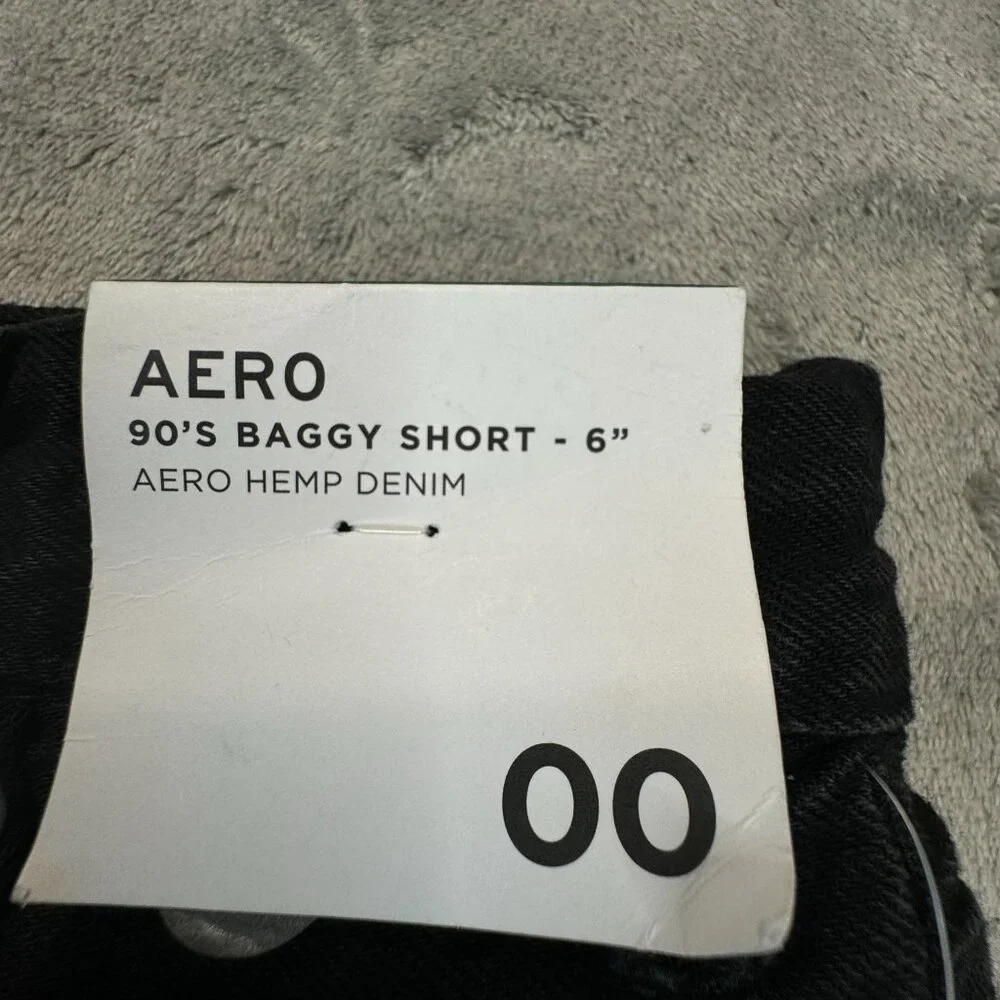 Aeropostale NWT Women's Black Shorts‎ 90's Baggy Shorts Hemp Denim